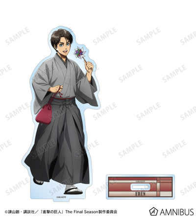 Attack on Titan Kimono Ver. BIG Acrylic Stands - Eren Yeager, official view 2