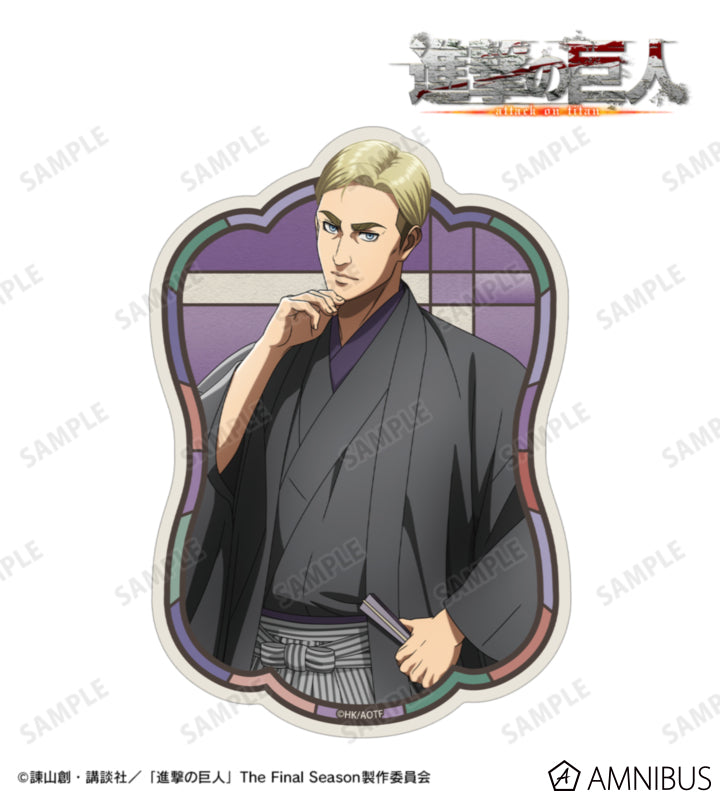 Attack on Titan Kimono Ver. Die-Cut Stickers - Erwin Smith, official view 1