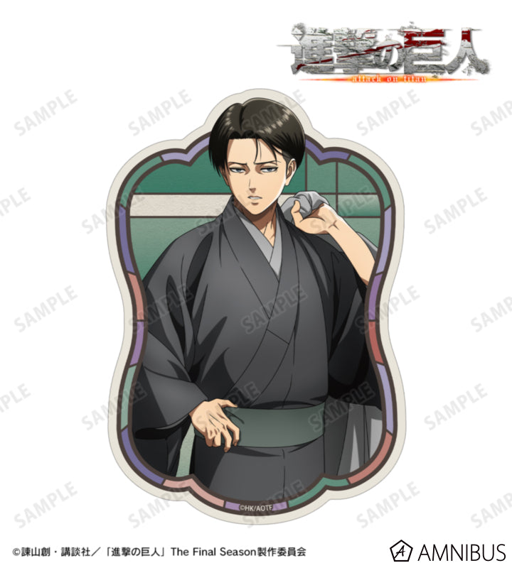 Attack on Titan Kimono Ver. Die-Cut Stickers - Levi Ackerman, official view 1