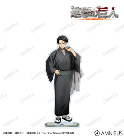 Attack on Titan Kimono Ver. Extra Large Acrylic Stands - Levi Ackerman, official view 1