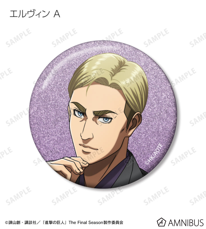 Attack on Titan Kimono Ver. Trading Glitter Badges - Erwin Smith (Design A)