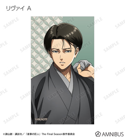 Attack on Titan Kimono Ver. Trading Illustration Cards - Levi Ackerman (Design A)