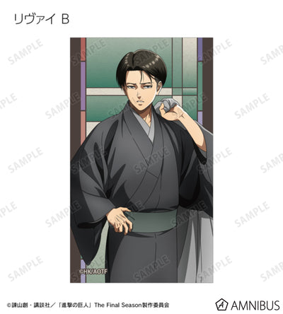 Attack on Titan Kimono Ver. Trading Illustration Cards - Levi Ackerman (Design B)