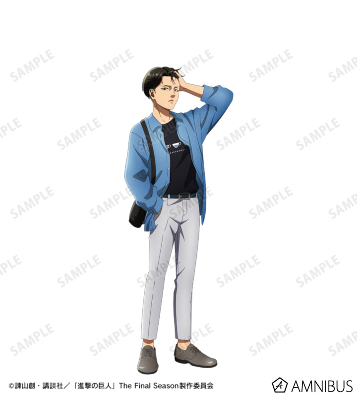 Attack on Titan Similar Look Ver. Vol. 2 - Replica BIG Silhouette Unisex T-Shirt Levi Ackerman Levi Ackerman, official product view 5