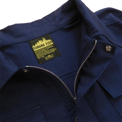 Banana Fish Ash Lynx Navy Jacket - Image Edition - Collar, zip and original label detail