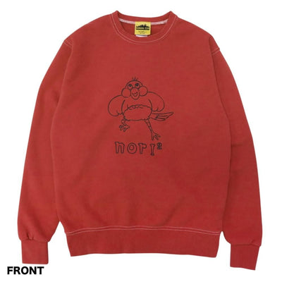 Banana Fish Eiji Okumura nori²-kun Sweatshirt - Image Edition - Smoky red nori²-kun sweatshirt front