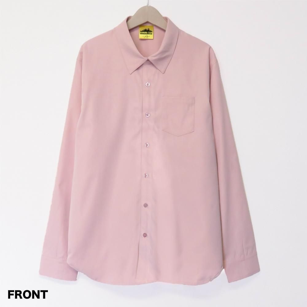 Banana Fish Eiji Okumura Pink Shirt - Image Edition - Pink shirt front on hanger