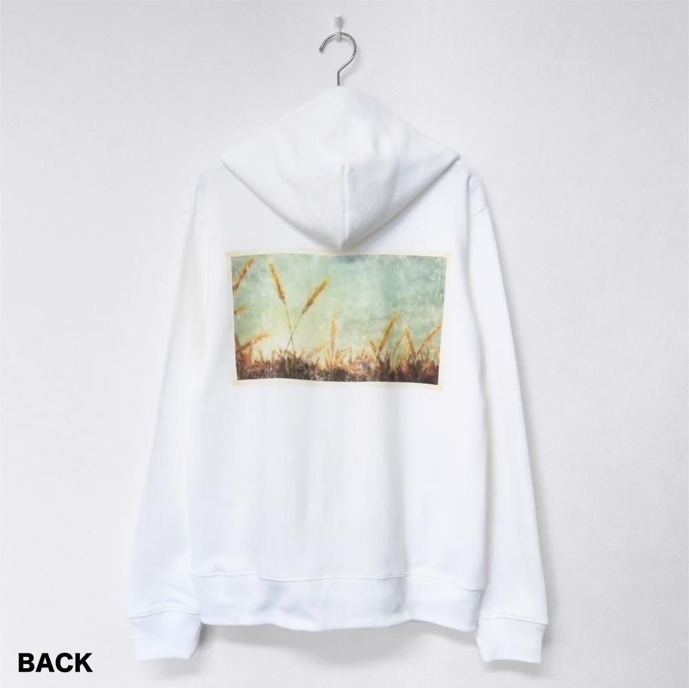 Banana Fish Rye Field Hoodie - White hoodie with rye field back print