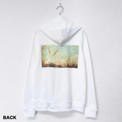 Banana Fish Rye Field Hoodie - White hoodie with rye field back print
