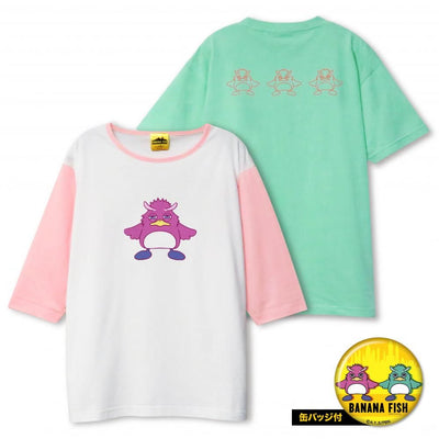 Banana Fish Vicky & Dick T-Shirt Set of 2 - Complete two T-shirt set with Vicky and Dick badge