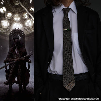 Bloodborne SuperGroupies Lady Maria of the Astral Clocktower Necktie and Tie Pin Set — official product view 1