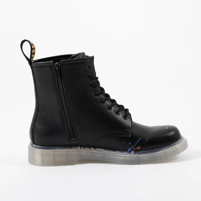 Bocchi The Rock! SuperGroupies Kessoku Band boots: Inner side with zipper fastening.