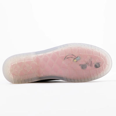 Bocchi The Rock! SuperGroupies Kessoku Band boots: Close-up of the pink Tsuchinoko Bocchi illustration beneath the sole.
