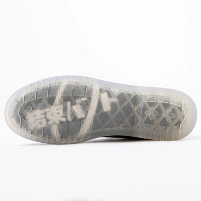 Bocchi The Rock! SuperGroupies Kessoku Band boots: Close-up of the Kessoku Band logo beneath the transparent sole.