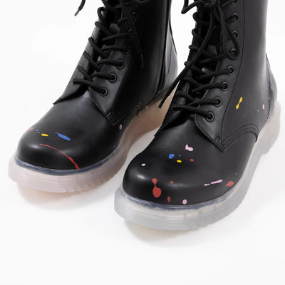 Bocchi The Rock! SuperGroupies Kessoku Band boots: Three-quarter close-up of painted toe details.