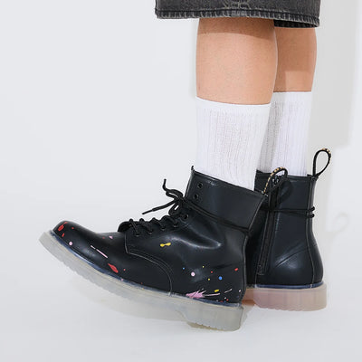 Bocchi The Rock! SuperGroupies Kessoku Band boots: Close-up of the boots worn from the side.