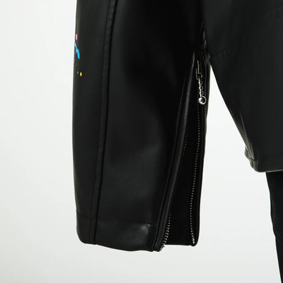 Bocchi The Rock! SuperGroupies Kessoku Band riders jacket: Close-up of the sleeve zipper.