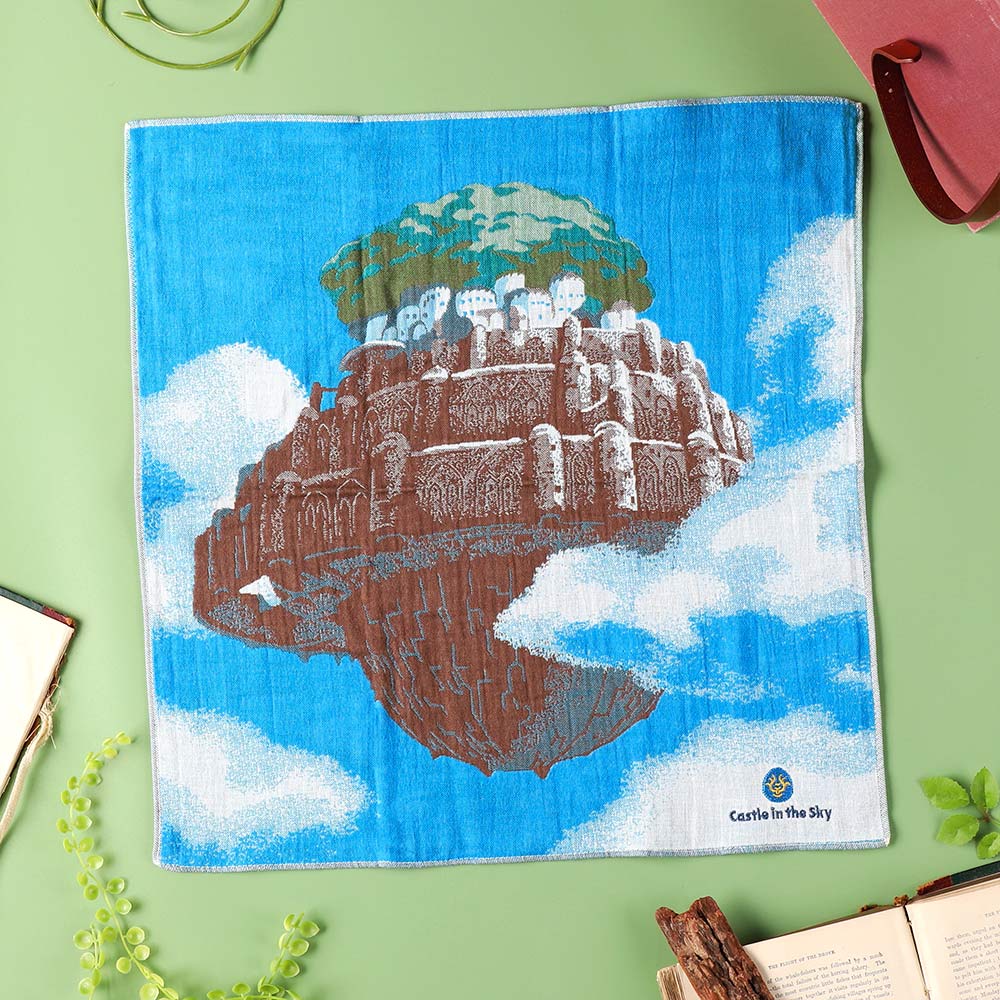 Castle in the Sky Floating Castle Triple-Gauze Handkerchief - official view 1
