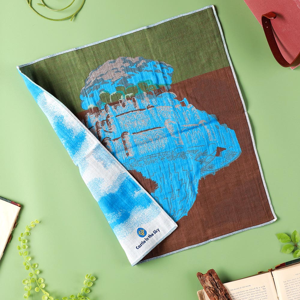 Castle in the Sky Floating Castle Triple-Gauze Handkerchief - official view 2
