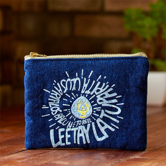 Castle in the Sky - GBL Magic Words Discharge-Printed Denim Pouch - official view 1