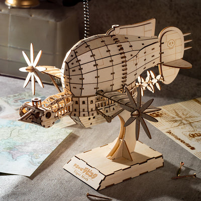 Castle in the Sky ki-gu-mi Wooden Model - Tiger Moth - official view 3