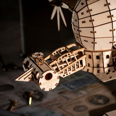 Castle in the Sky ki-gu-mi Wooden Model - Tiger Moth - official view 4