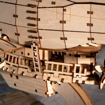Castle in the Sky ki-gu-mi Wooden Model - Tiger Moth - official view 5