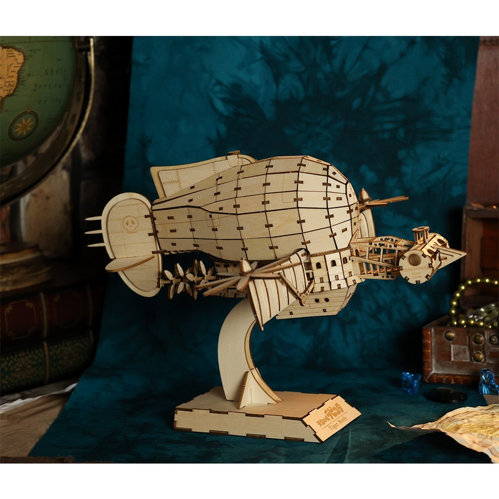 Castle in the Sky ki-gu-mi Wooden Model - Tiger Moth - official view 14
