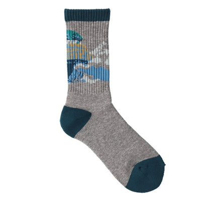 Castle in the Sky Socks - Scenery Crew - Gray - official product view 2