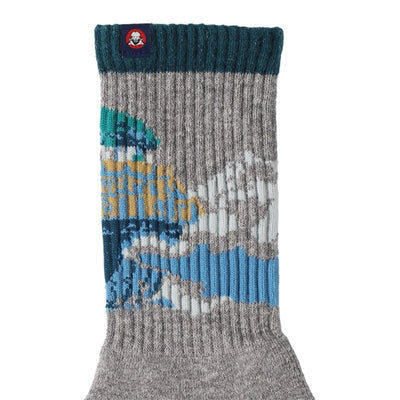 Castle in the Sky Socks - Scenery Crew - Gray - official product view 3