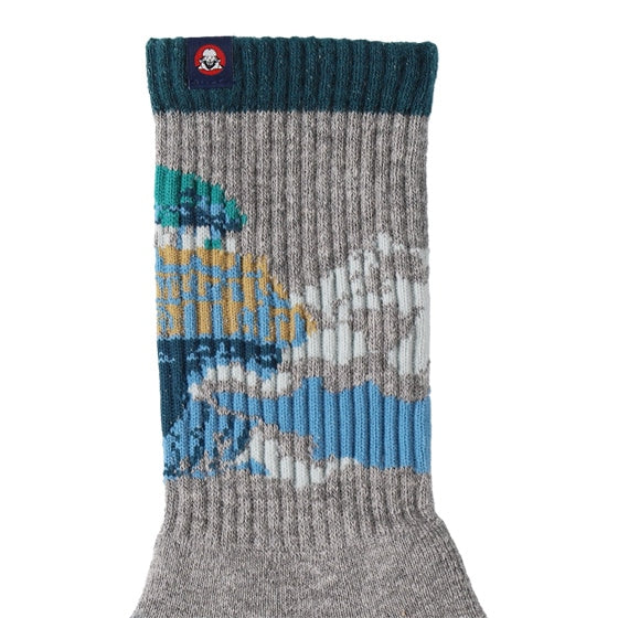 Castle in the Sky Socks - Scenery Crew - Gray - official product view 3