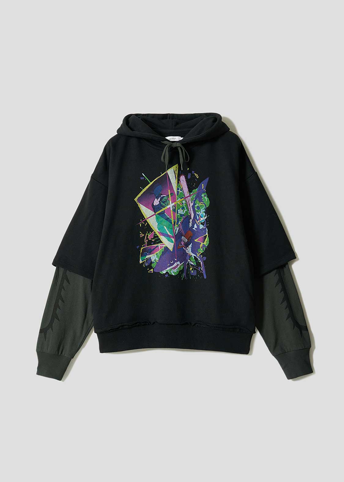 Chainsaw Man Reze Arc Chainsaw Man vs Bomb - Layered big silhouette Hoodie - official product view 1