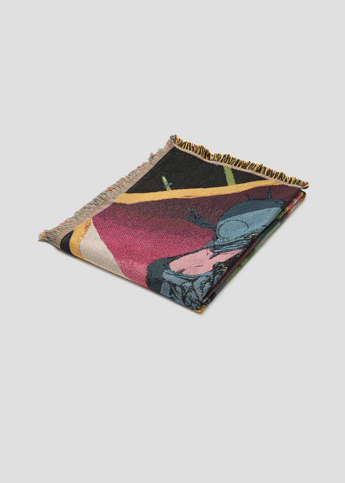 Chainsaw Man Reze Arc Chainsaw Man vs Bomb - Jacquard throw blanket - official product view 3