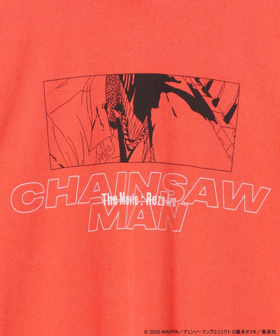 Chainsaw Man & Bomb Distressed Graphic T-Shirt - Red - detail 3