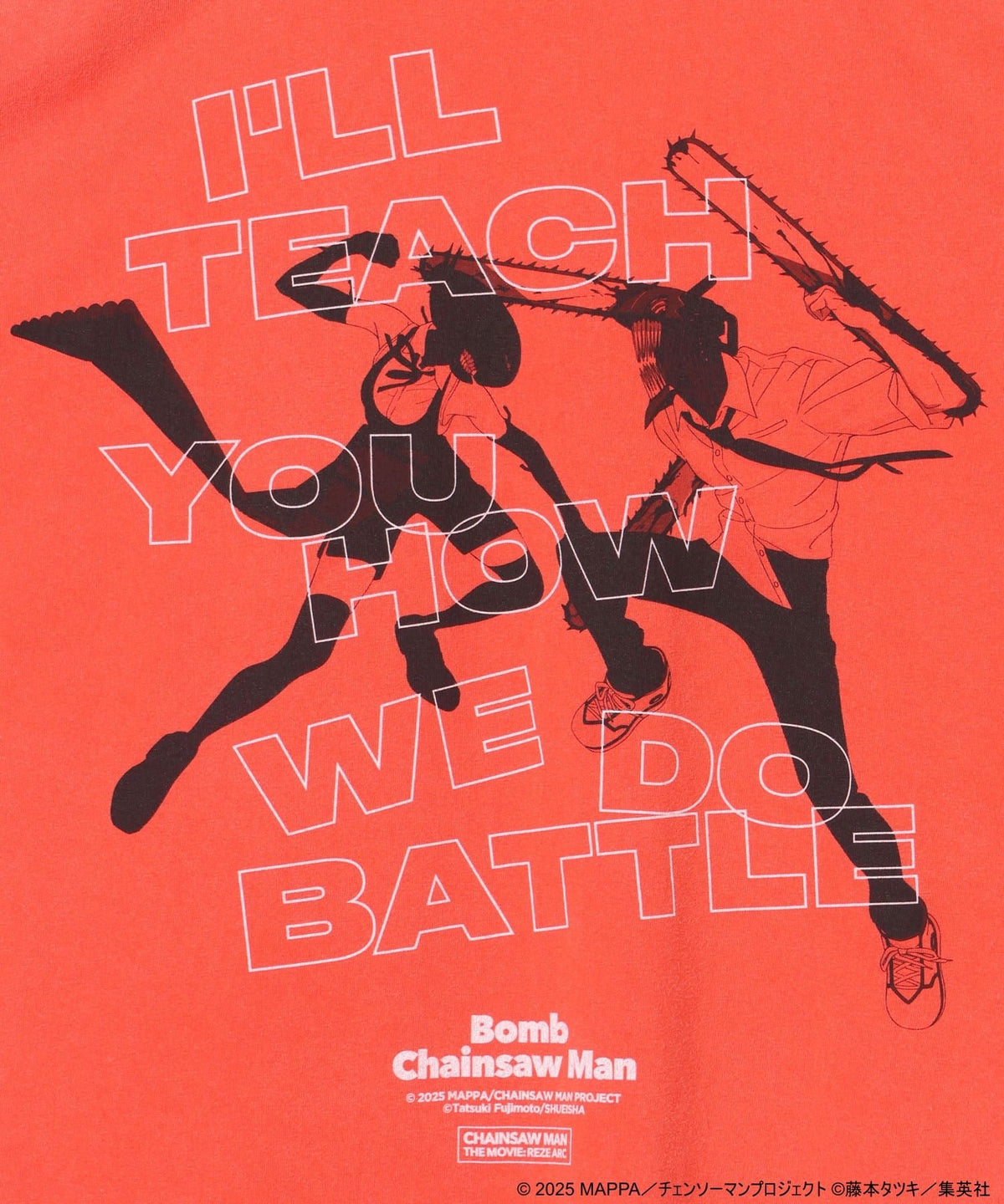Chainsaw Man & Bomb Distressed Graphic T-Shirt - Red - detail 4
