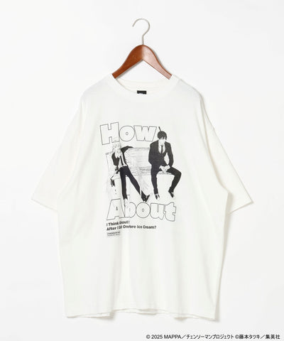 Denji & Aki Distressed Graphic T-Shirt - Off-White - detail 1