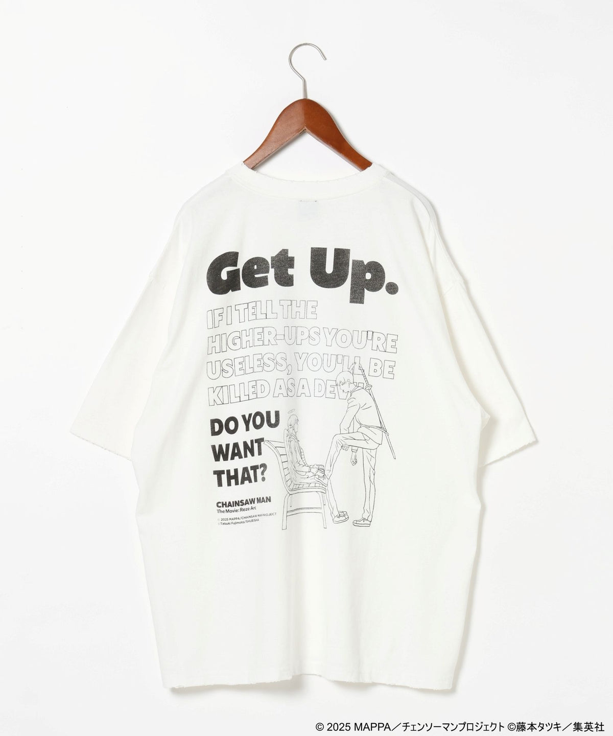 Denji & Aki Distressed Graphic T-Shirt - Off-White - detail 2