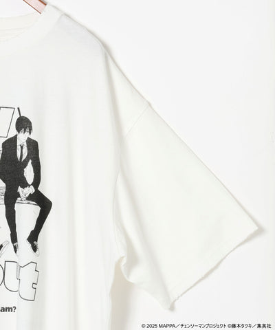 Denji & Aki Distressed Graphic T-Shirt - Off-White - detail 5