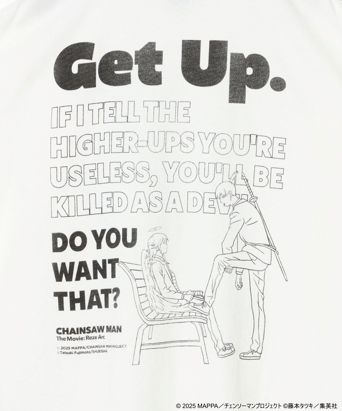 Denji & Aki Distressed Graphic T-Shirt - Off-White - detail 8