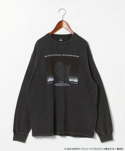 Denji & Reze Photo Print Long Sleeve T-Shirt - Black - detail 1