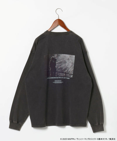 Denji & Reze Photo Print Long Sleeve T-Shirt - Black - detail 2