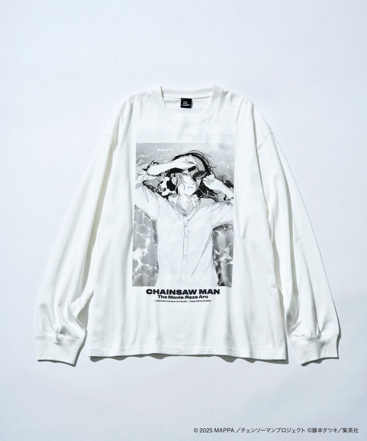Reze Photo Print Long Sleeve T-Shirt - Off-White - main view