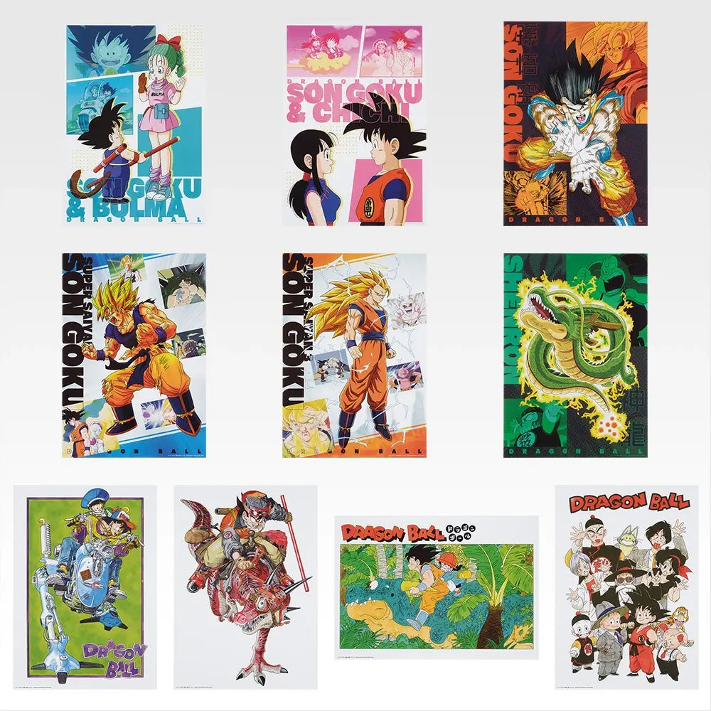 Ichiban Kuji Dragon Ball The Chronicle of Goku - I Prize Clear Poster Complete Set of 10 Types (Packaging Option&nbsp;Important - Please Read Details Below)