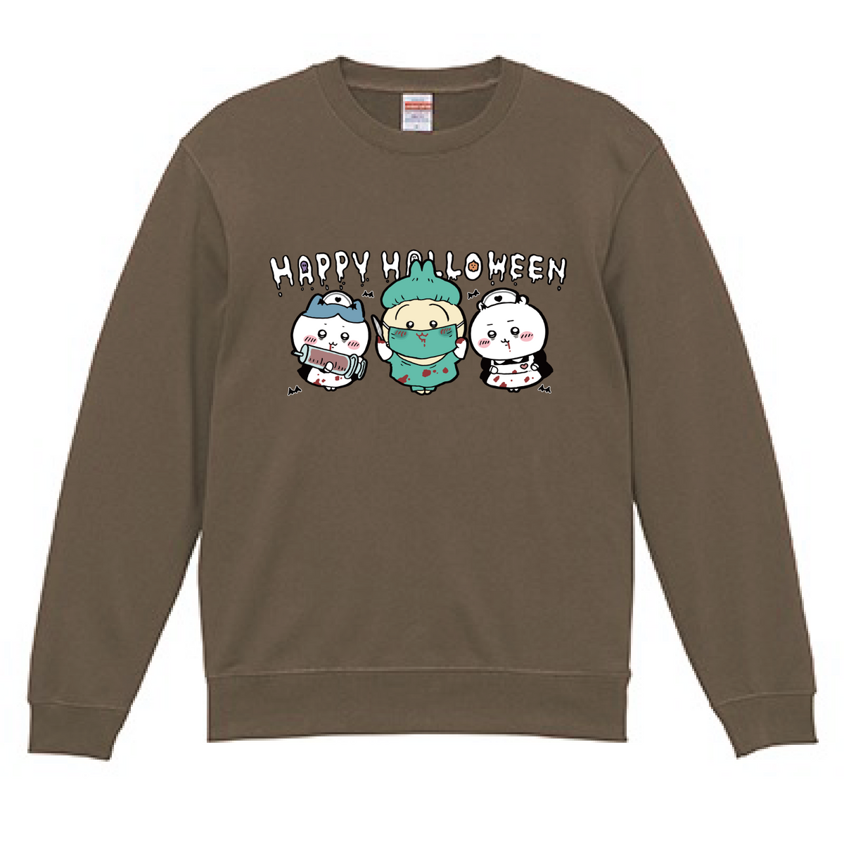 Chiikawa Happy Halloween 2026 Chiikawa, Hachiware & Usagi Sweatshirt in Charcoal, official product view 8