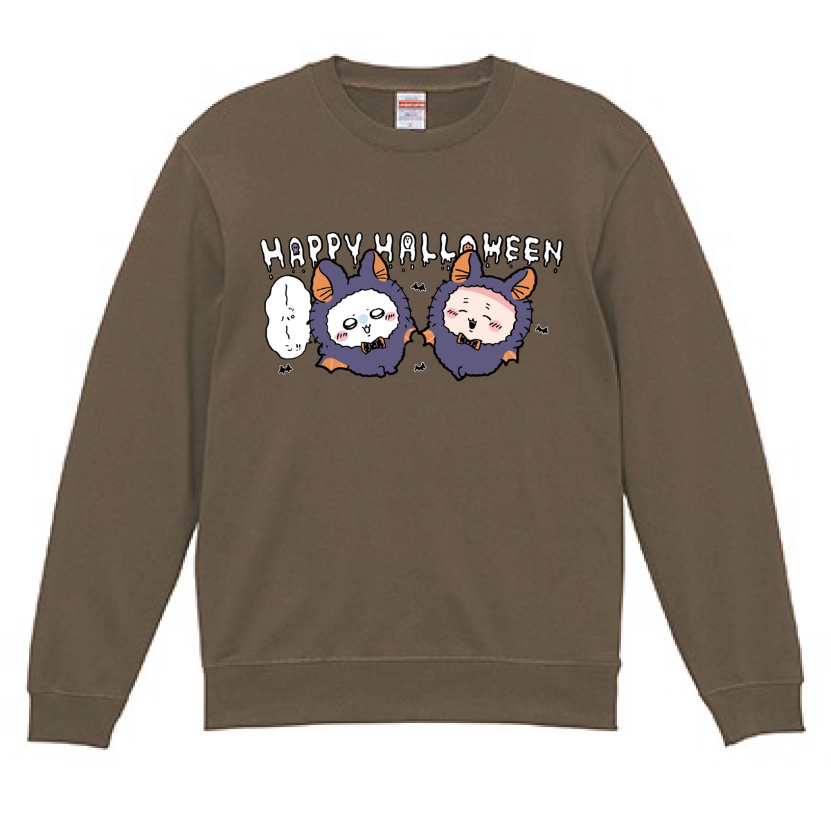 Chiikawa Happy Halloween 2026 Momonga & Furuhonya Sweatshirt in Charcoal, official product view 8