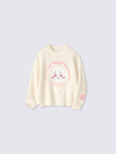 Chiikawa — Snow Day Kids’ Fluffy Character Knit Sweater — 362879-000 — full product view