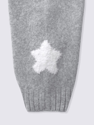 Chiikawa Snow Day Kids' Fluffy Character Knit Sweater — Usagi, sleeve detail