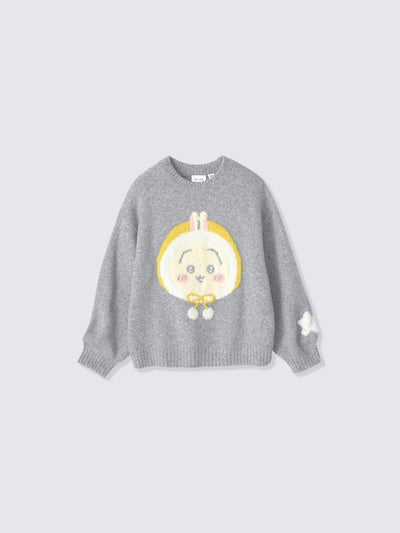 Chiikawa — Snow Day Kids’ Fluffy Character Knit Sweater — 362879-001 — full product view