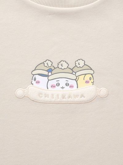 Chiikawa Snow Day Kids’ Winter Sweatshirt — Natural / Winter Trio