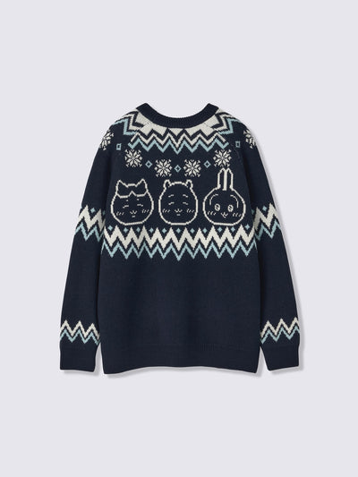 Chiikawa Snow Day Unisex Nordic Sweater — official product photograph